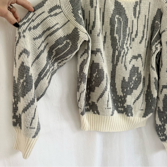 Sostanza Fashion Police Vintage Retro Puffy Arm Sweater Small - Picture 4 of 15